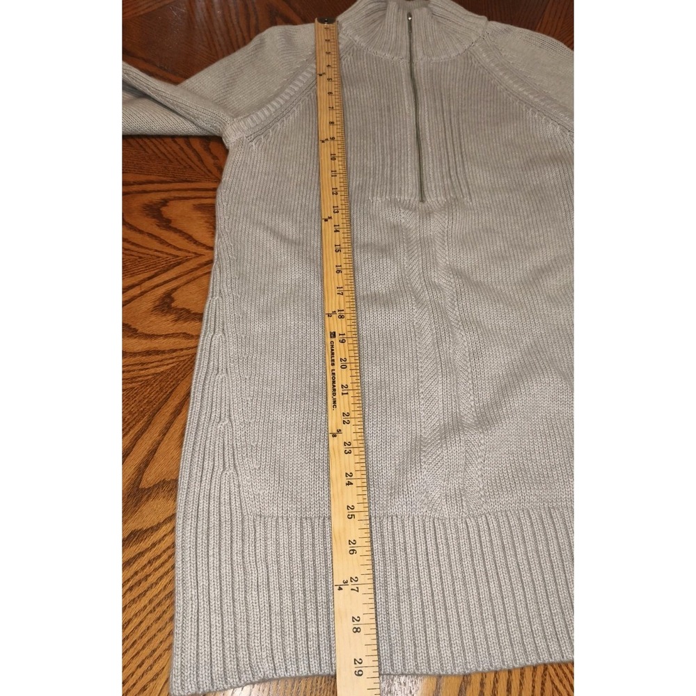 Carlise Cotton Cashmere Quarter Zip Cable Knit Tunic Sweater Small - Picture 8 of 9